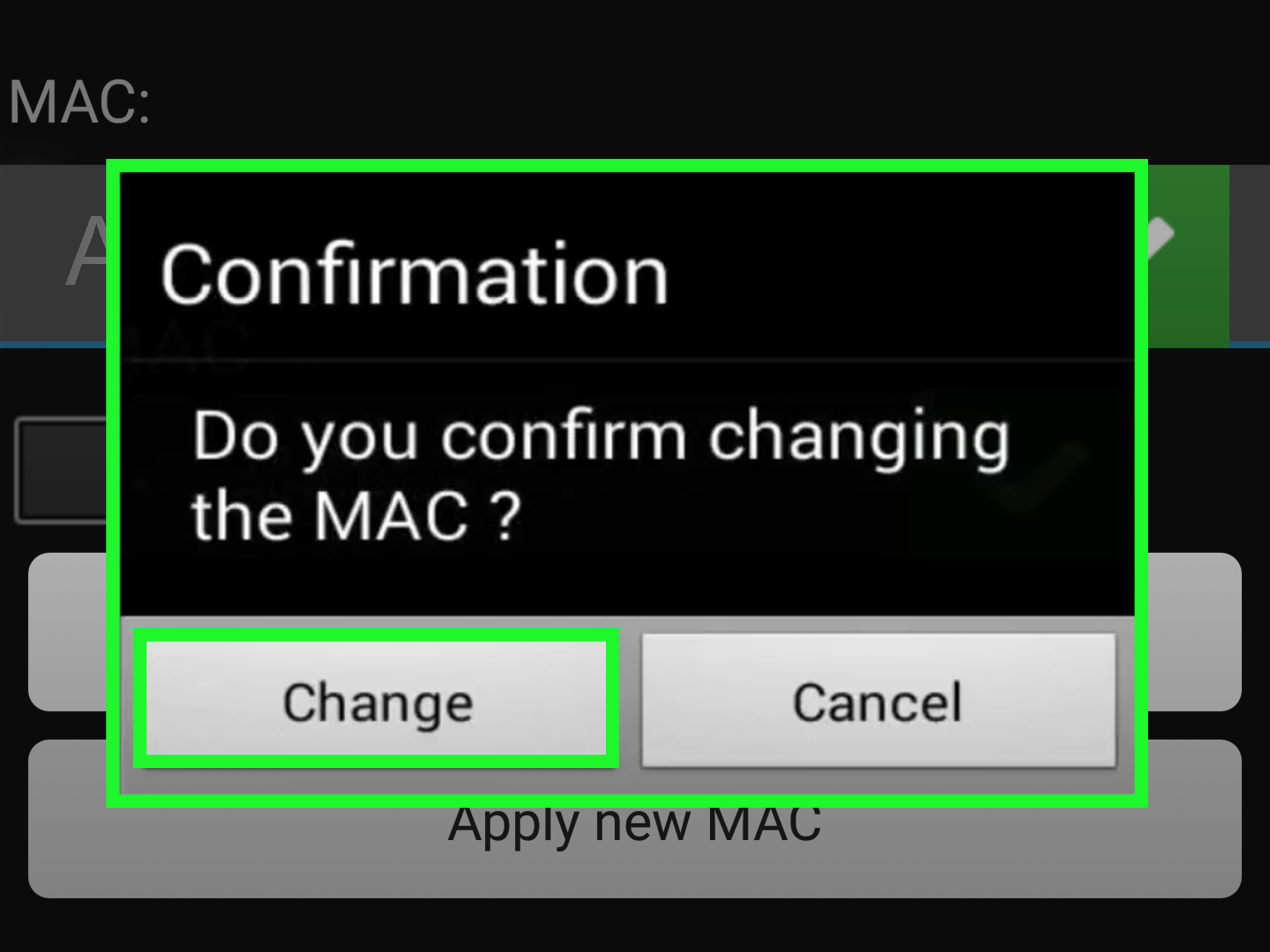 how to change mac address by terminal emulator